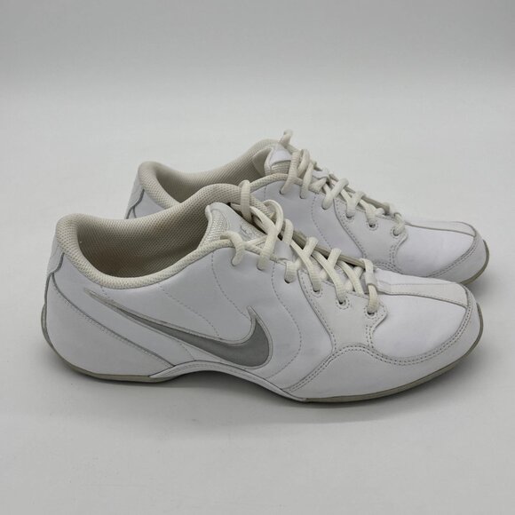 Nike Dance Athletic Shoes Leather Womens Size 10 White Silver 366191-103 - Picture 4 of 16
